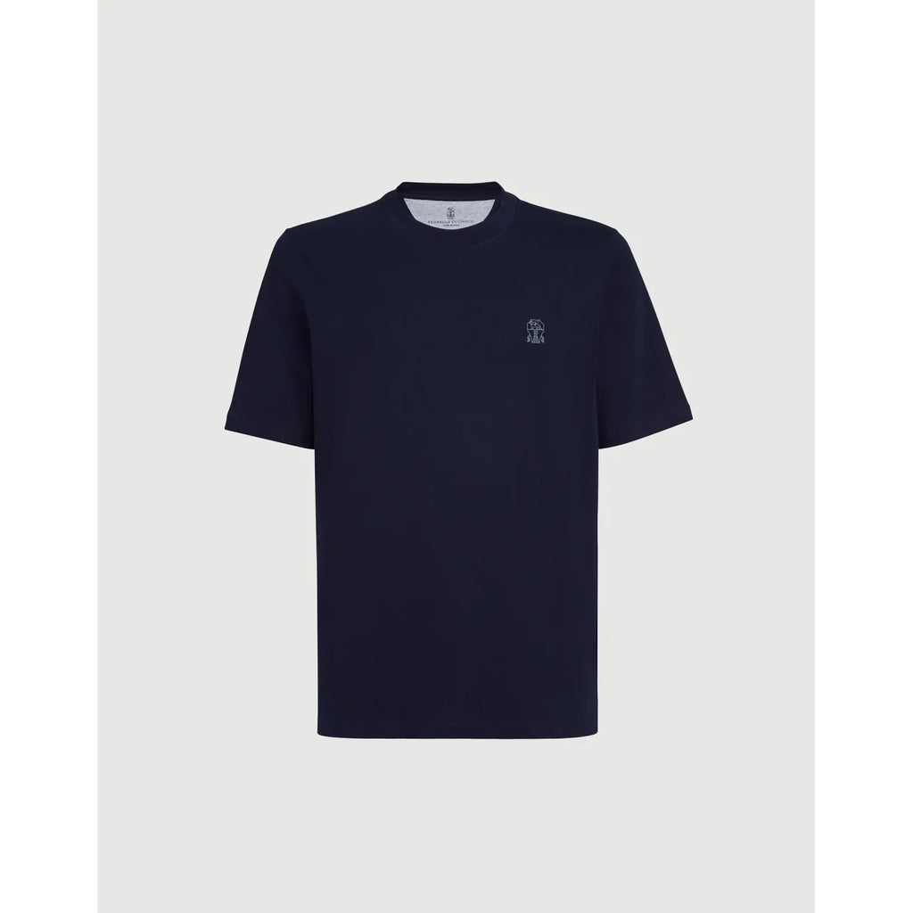 T-Shirt Brunello Cucinelli - Coton - Bleu Marine