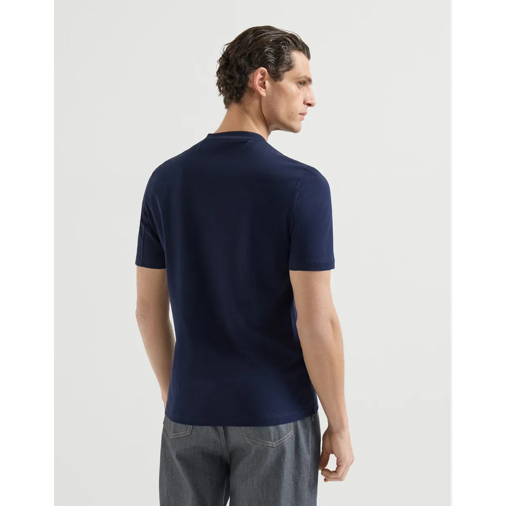 T-Shirt Brunello Cucinelli - Coton - Bleu Marine