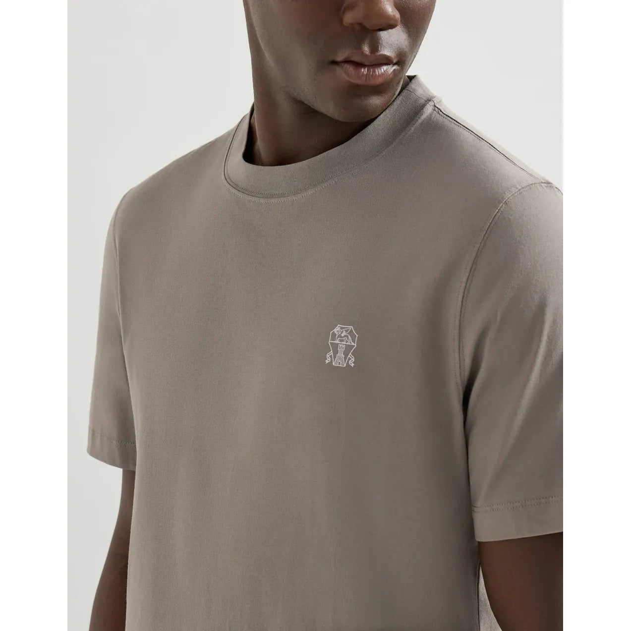 T-Shirt Brunello Cucinelli - Coton - Khaki