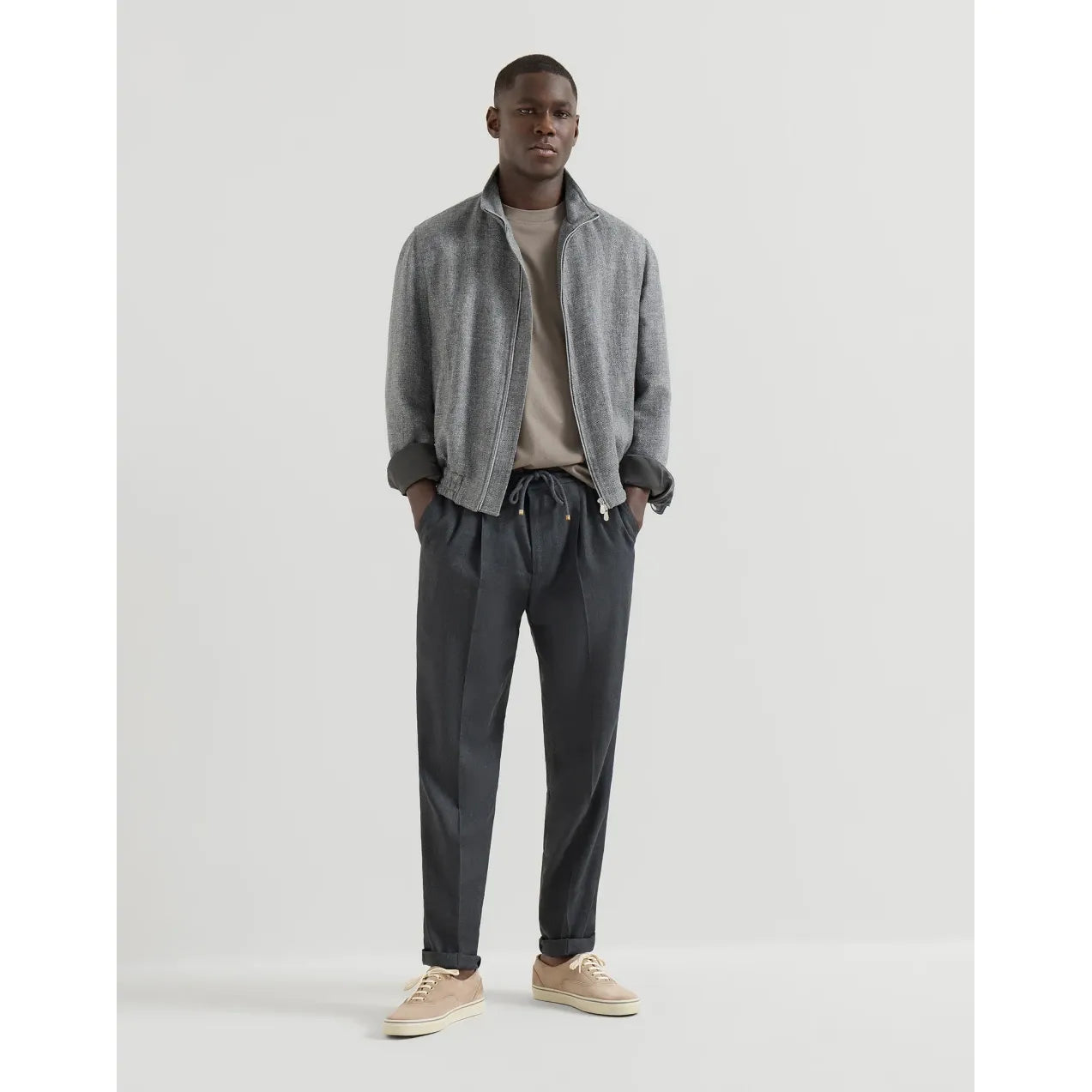 T-Shirt Brunello Cucinelli - Coton - Khaki