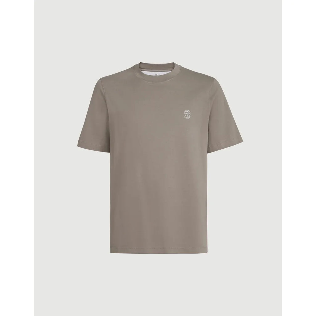 T-Shirt Brunello Cucinelli - Coton - Khaki