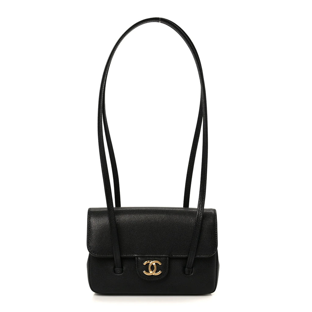 Sac Chanel - Shiny Caviar Preppy Coco - Mini - Noir