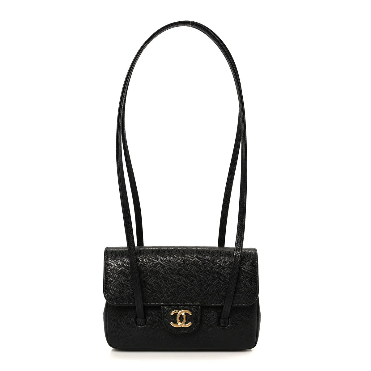 Sac Chanel - Shiny Caviar Preppy Coco - Mini - Noir
