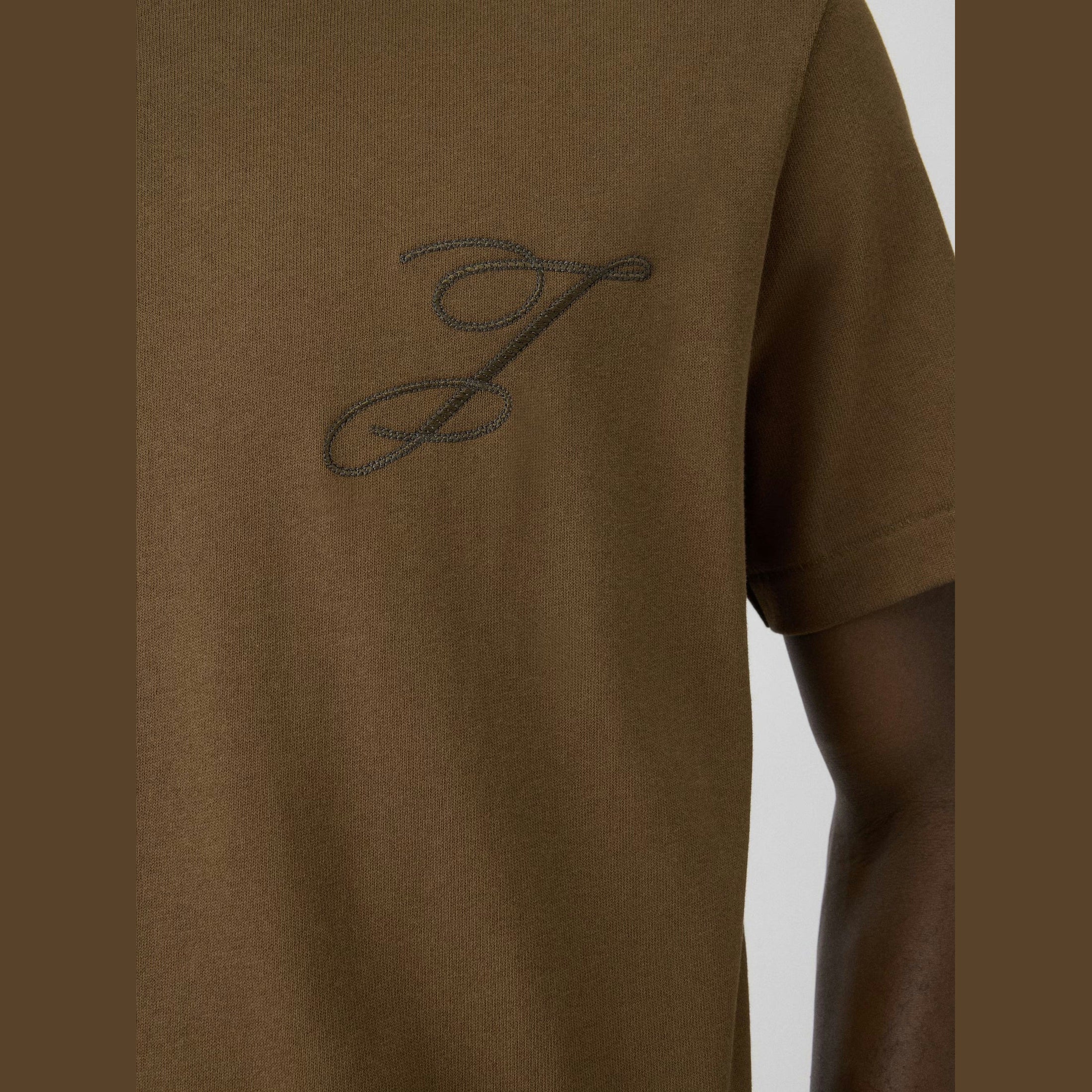 T-Shirt Jacquemus - Logos Brodés - Khaki