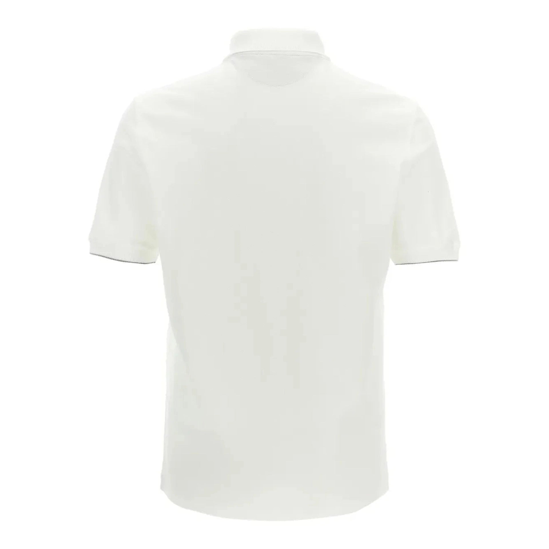 Polo Brunello Cucinell - Coton - Blanc