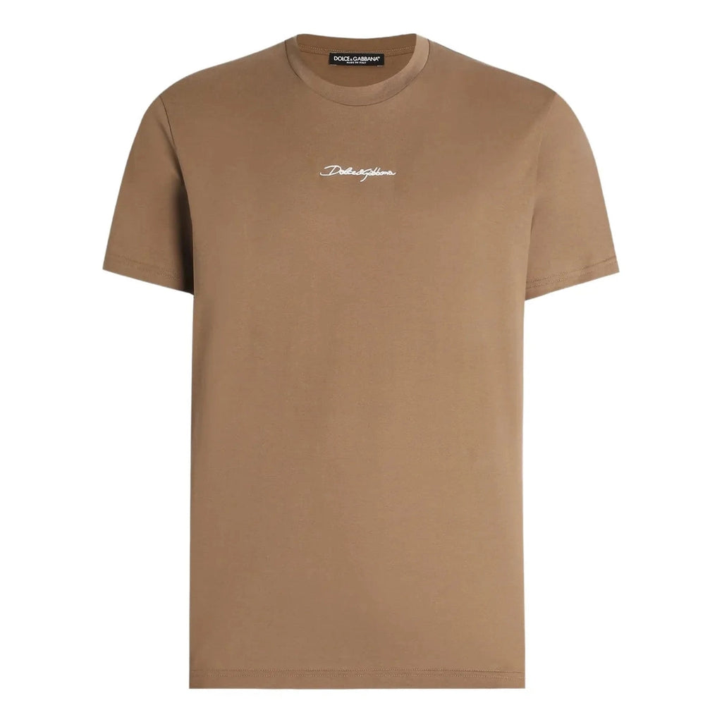 T-Shirt Dolce & Gabbana - Coton à logo - Marron