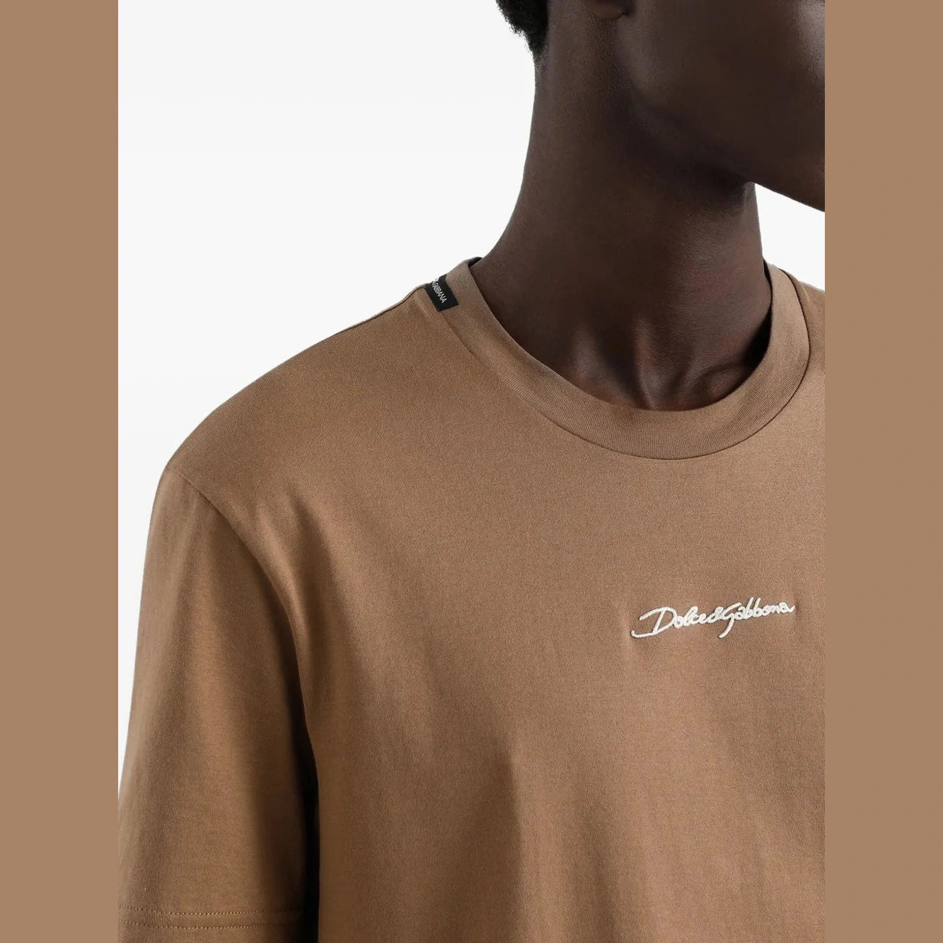 T-Shirt Dolce & Gabbana - Coton à logo - Marron