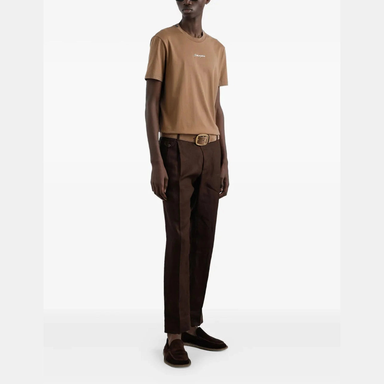 T-Shirt Dolce & Gabbana - Coton à logo - Marron