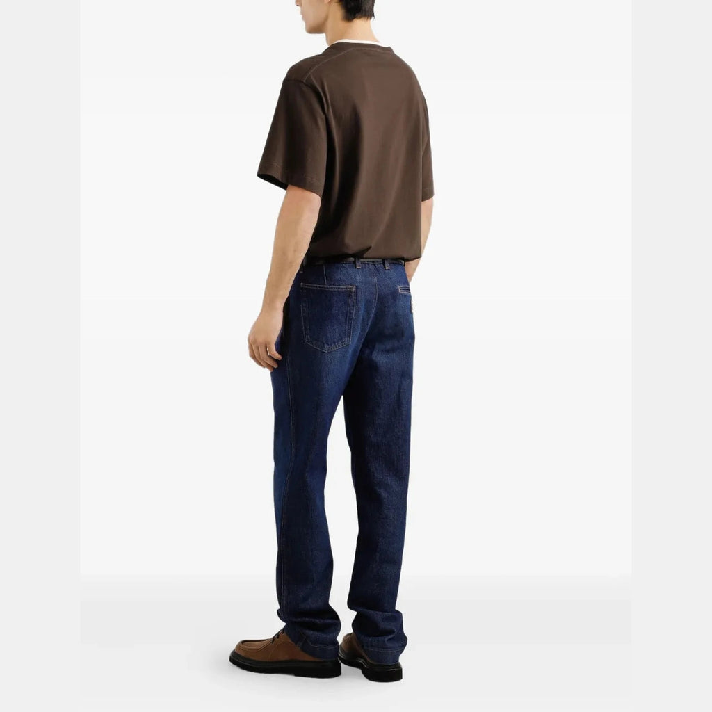 T-Shirt Dolce & Gabbana - Logo Brodé - Marron