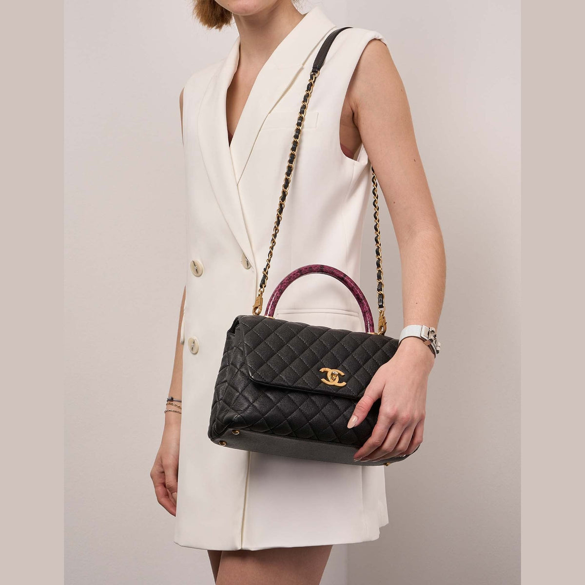 Sac Chanel - Timeless à Poignée CC Moyen Veau Grainé