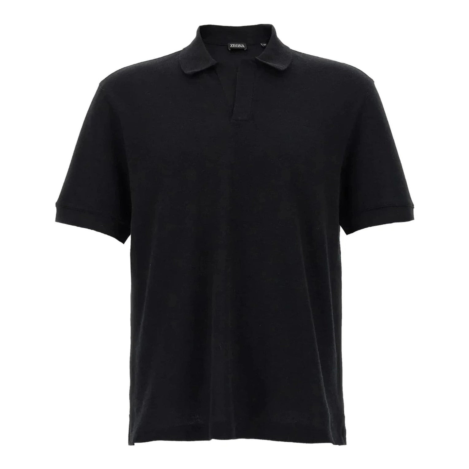 Polo Zegna - Col V- Coton - Noir