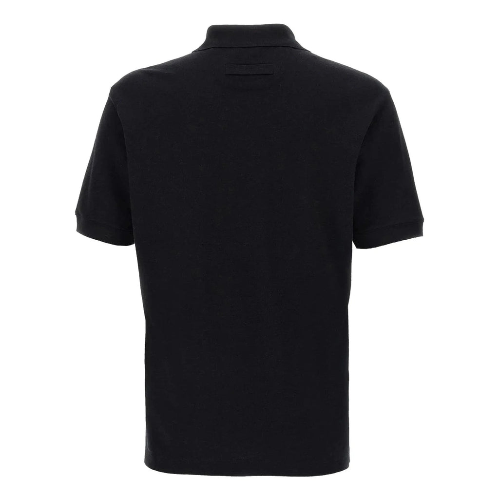 Polo Zegna - Col V- Coton - Noir