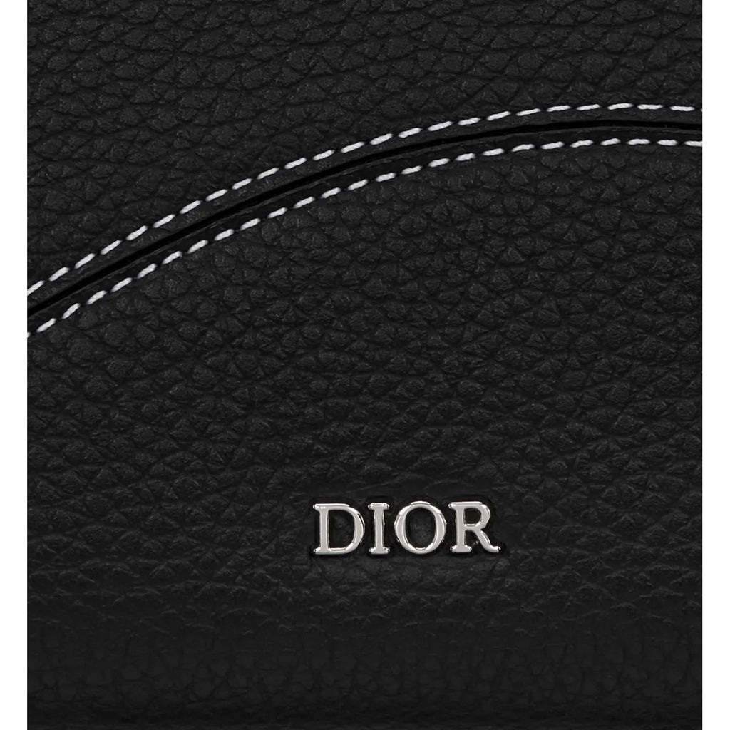 Portefeuille Dior - zippé long Saddle - Noir