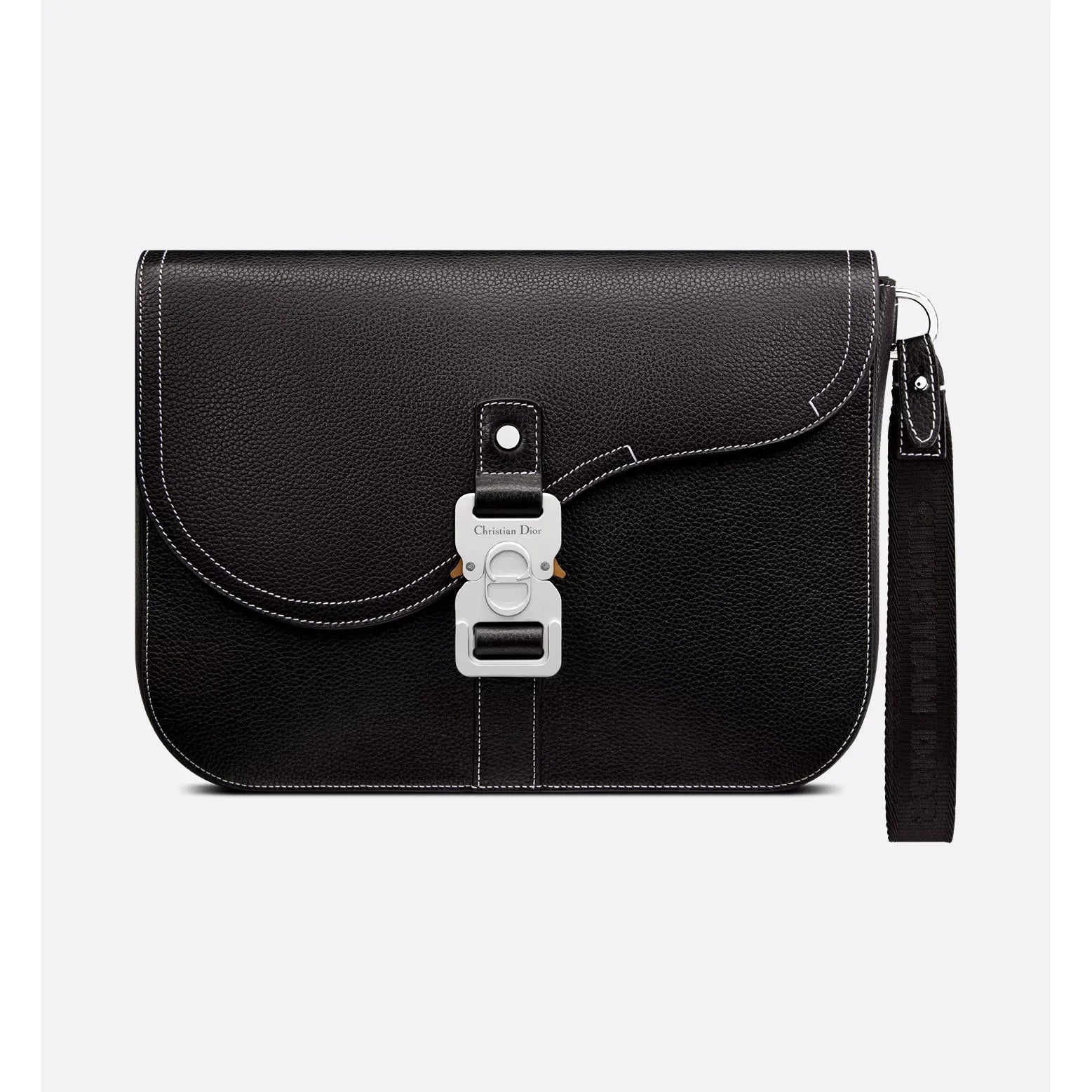 Pochette Dior - A5 Saddle - Cuir de Beau Grainé Noir