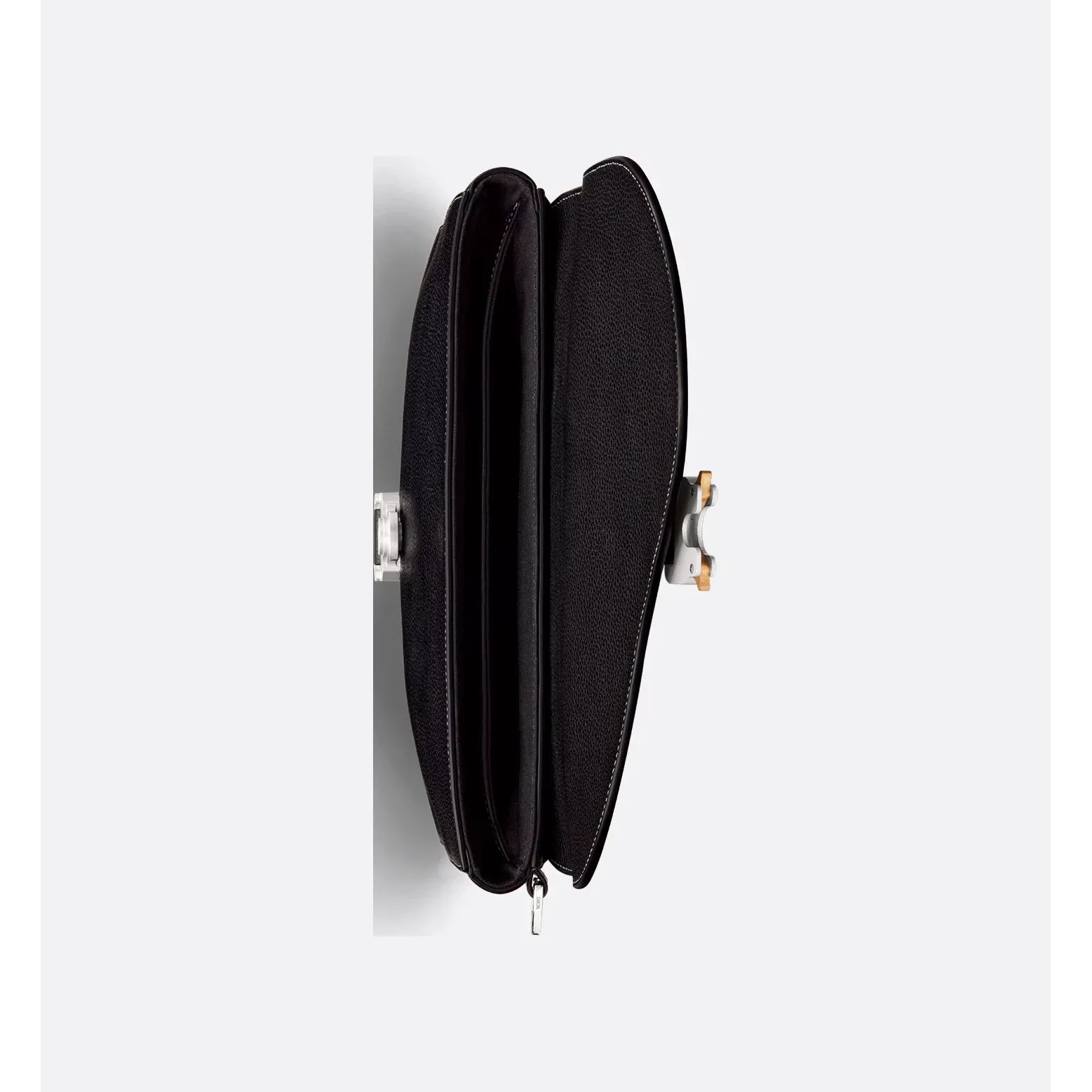 Pochette Dior - A5 Saddle - Cuir de Beau Grainé Noir