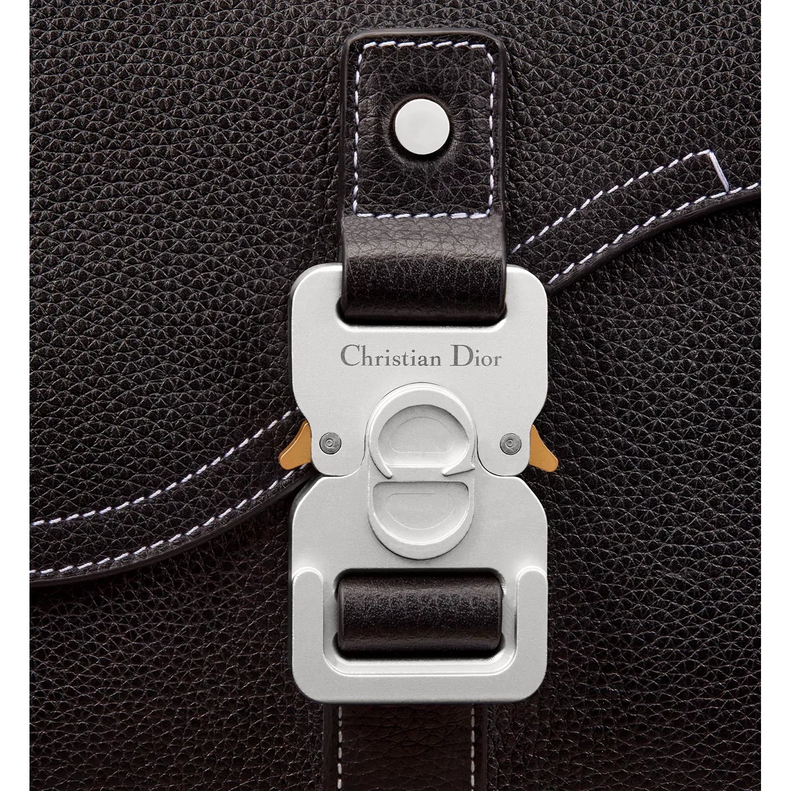 Pochette Dior - A5 Saddle - Cuir de Beau Grainé Noir