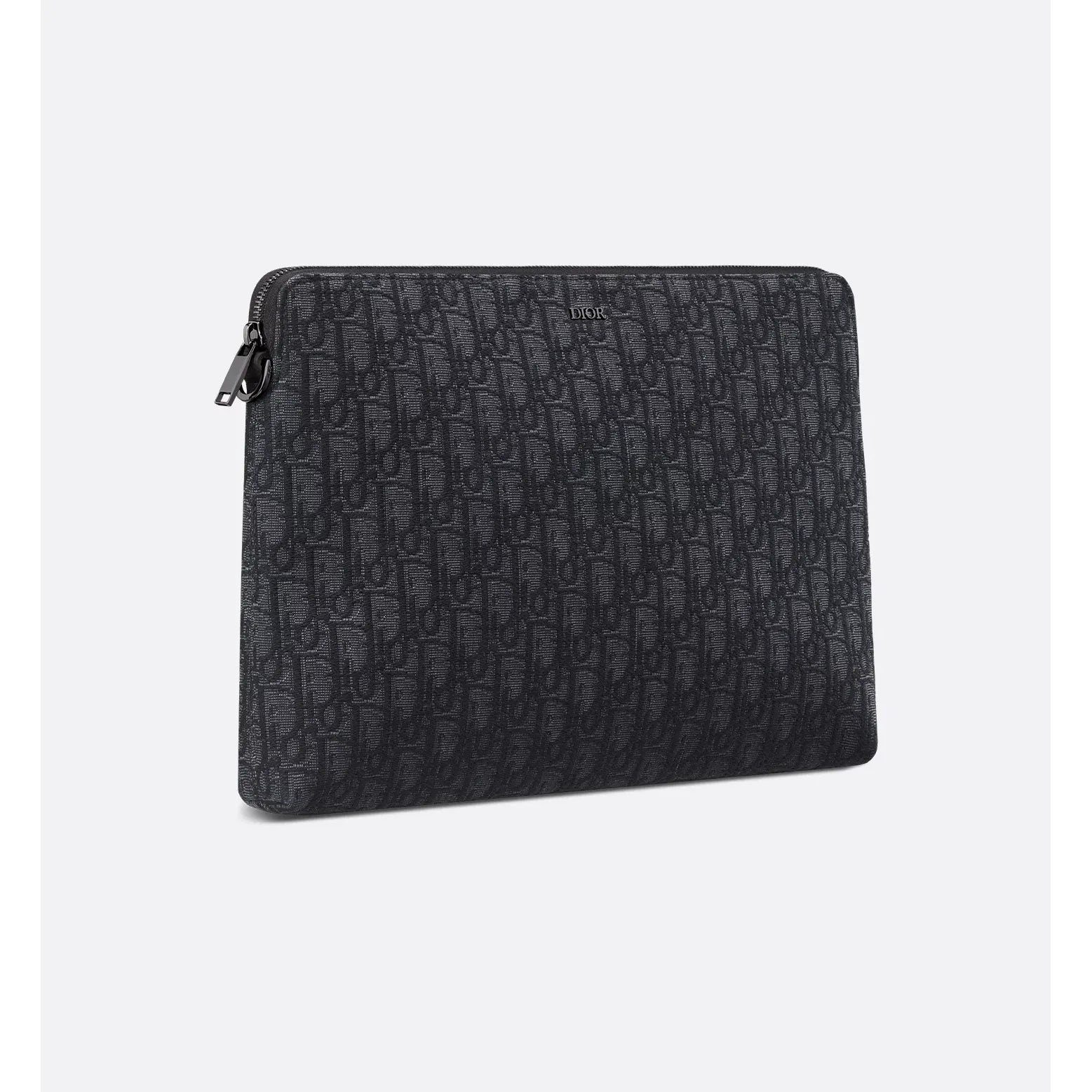 Pochette Dior - zippée A4 - Oblique noir