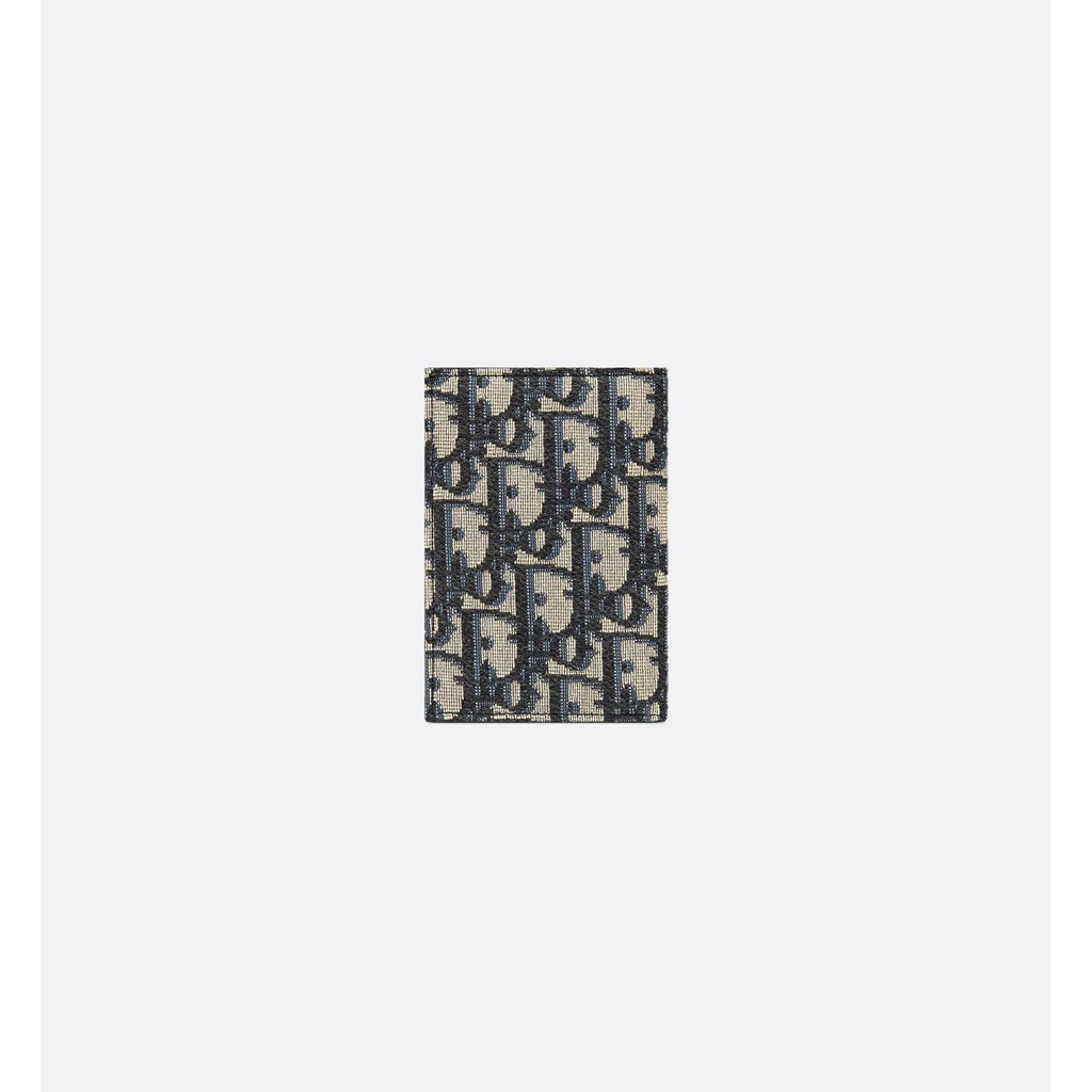Porte-cartes Dior - à deux volets Saddle - Oblique beige et noir