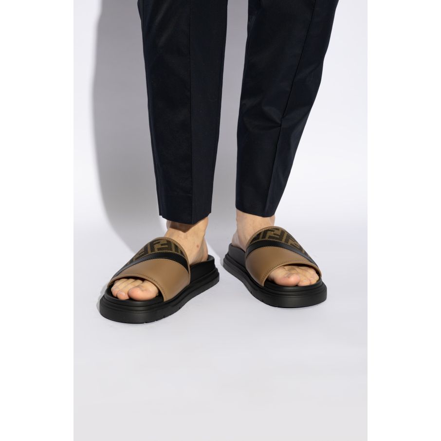 Sandales Fendi - Diagonal FF - Marron