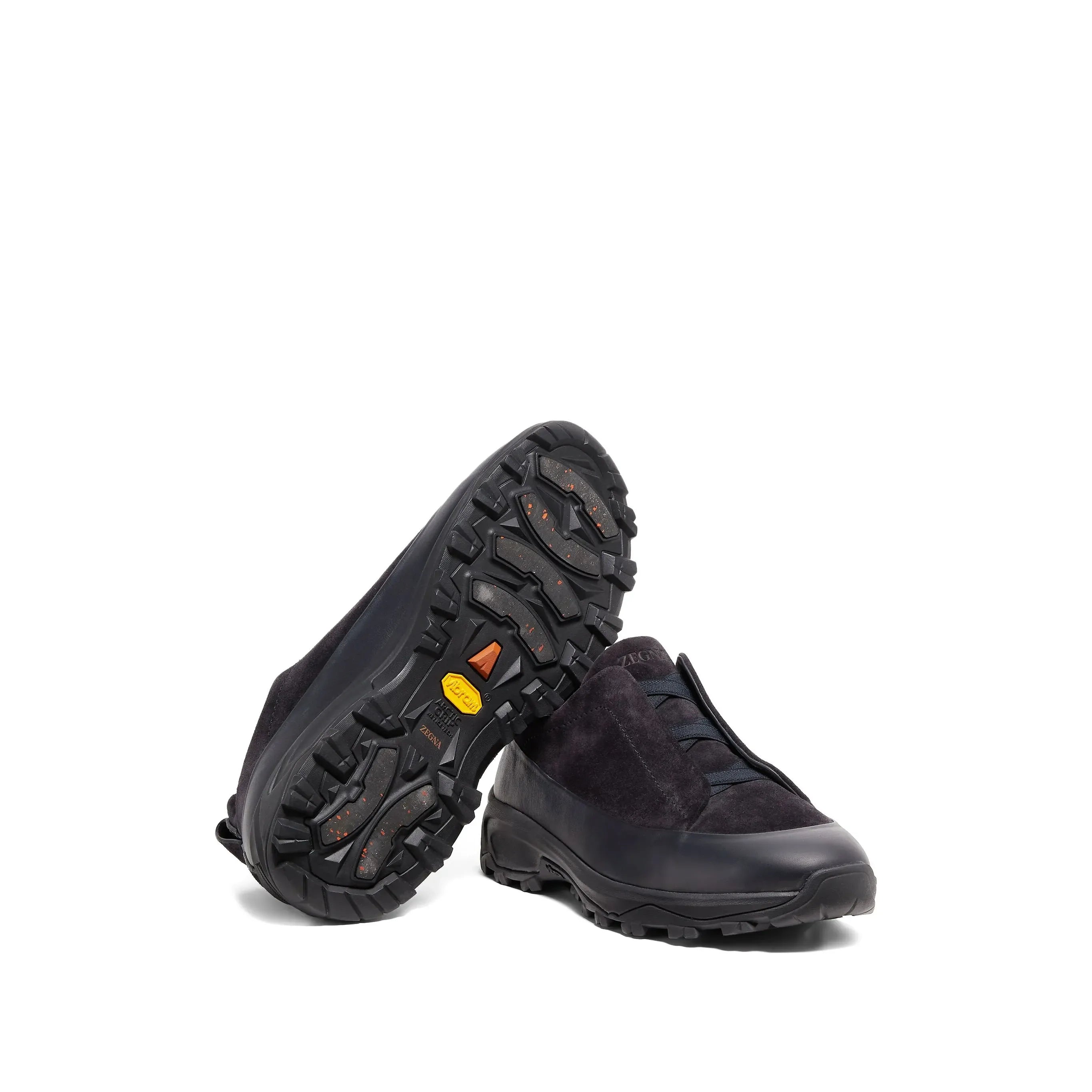 Espadrilles Zegna - Triple Stitch™ - Monte en Cuir et Daim - Noir