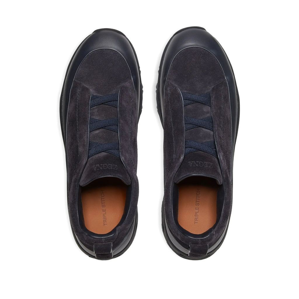 Espadrilles Zegna - Triple Stitch™ - Monte en Cuir et Daim - Noir