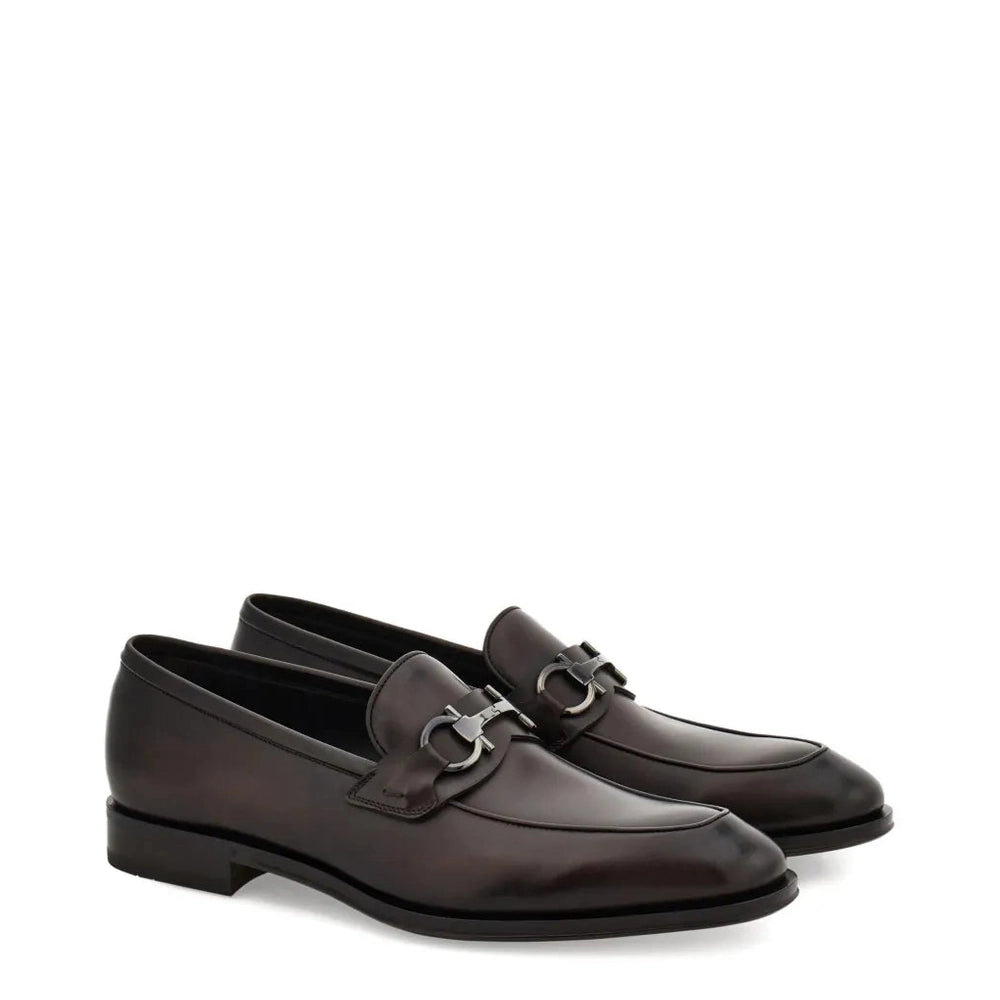 Mocassins Ferragamo - Gancini Ornamen - Marron