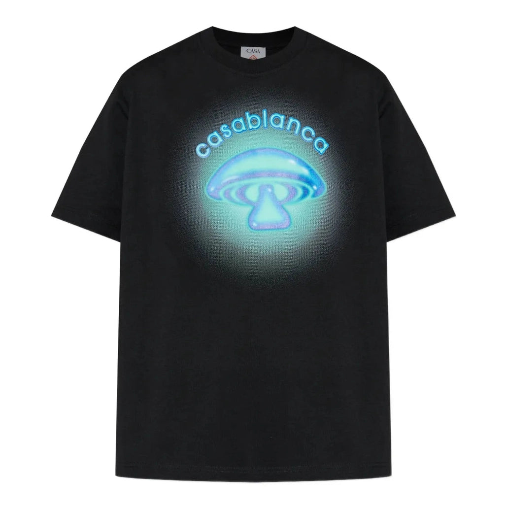 T-Shirt Casablanca - Airbrush Mushroom - Noir