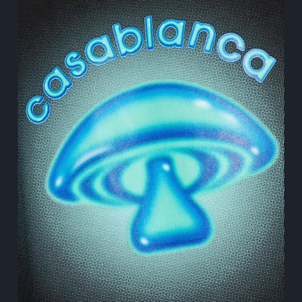 T-Shirt Casablanca - Airbrush Mushroom - Noir