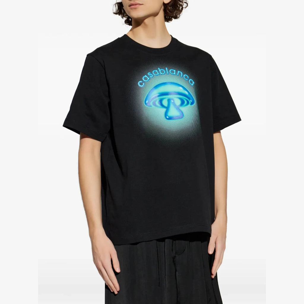 T-Shirt Casablanca - Airbrush Mushroom - Noir