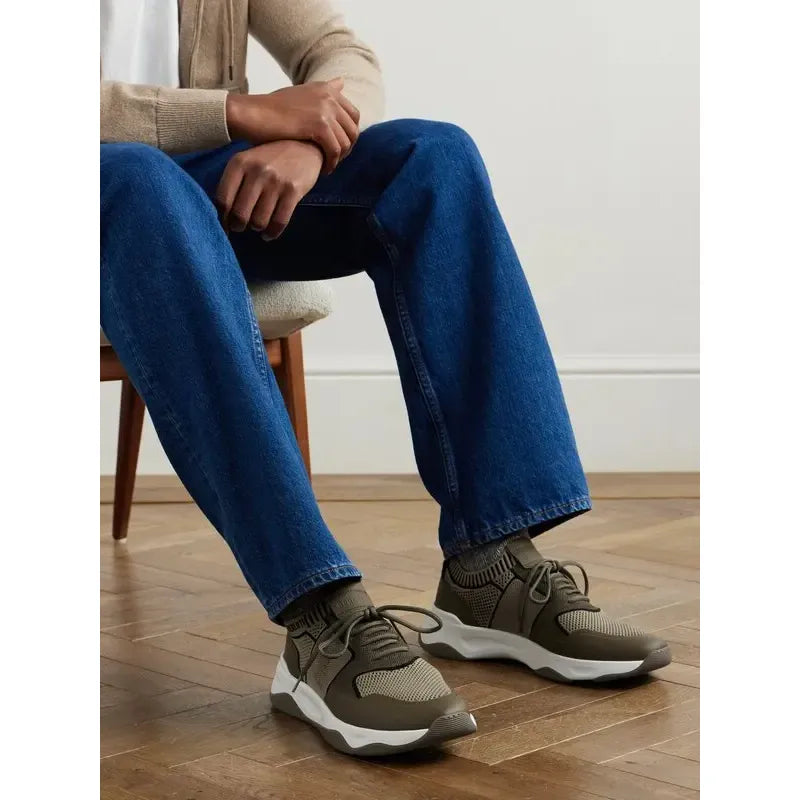 Espadrilles Berluti - Shadow - Lin et Cuir - Khaki