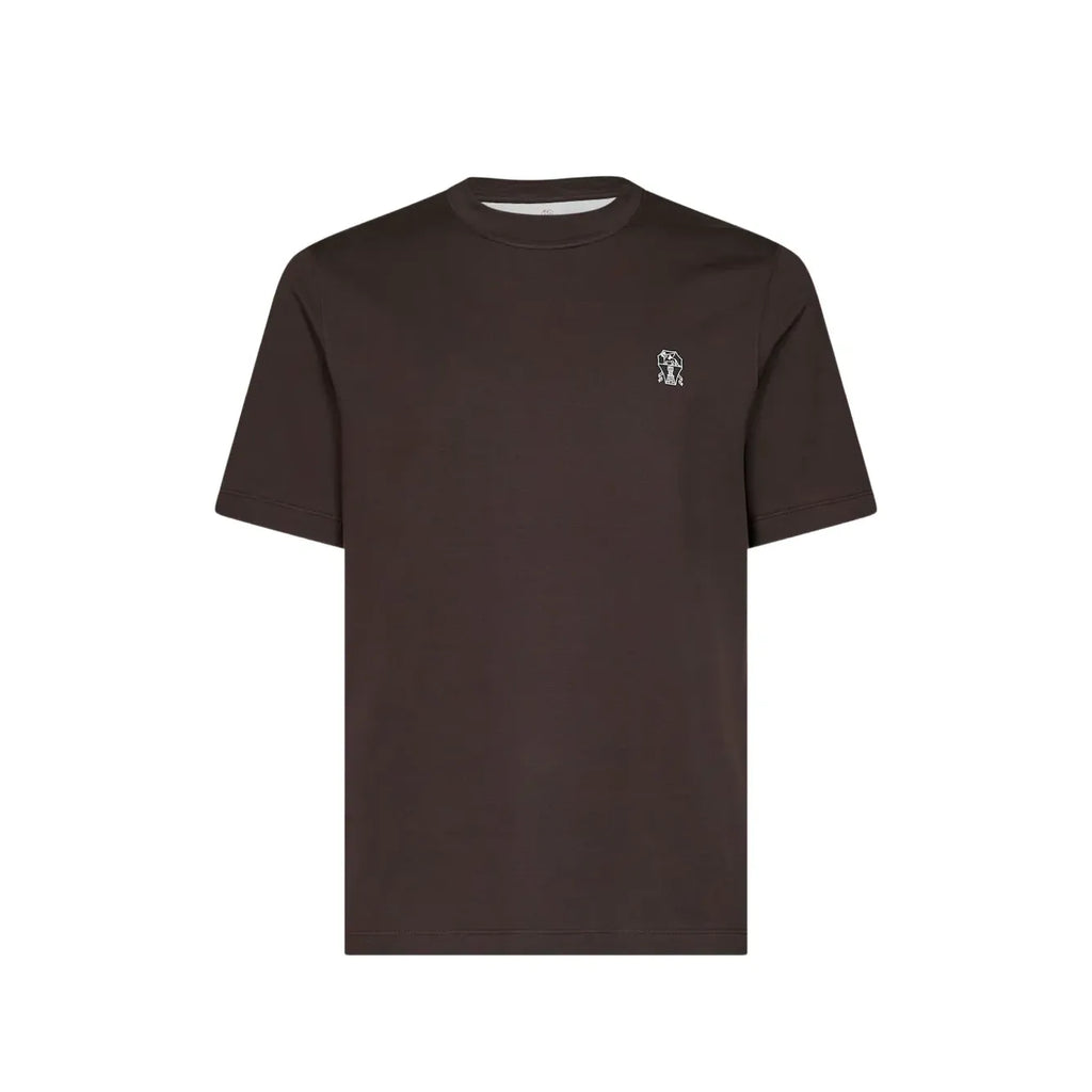 T-Shirt Brunello Cucinelli - Coton - Marron