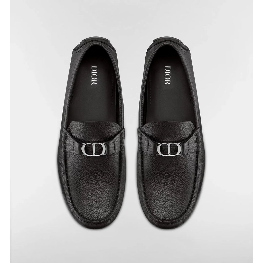 Mocassin Dior - Cuir de veau grainé - Noir