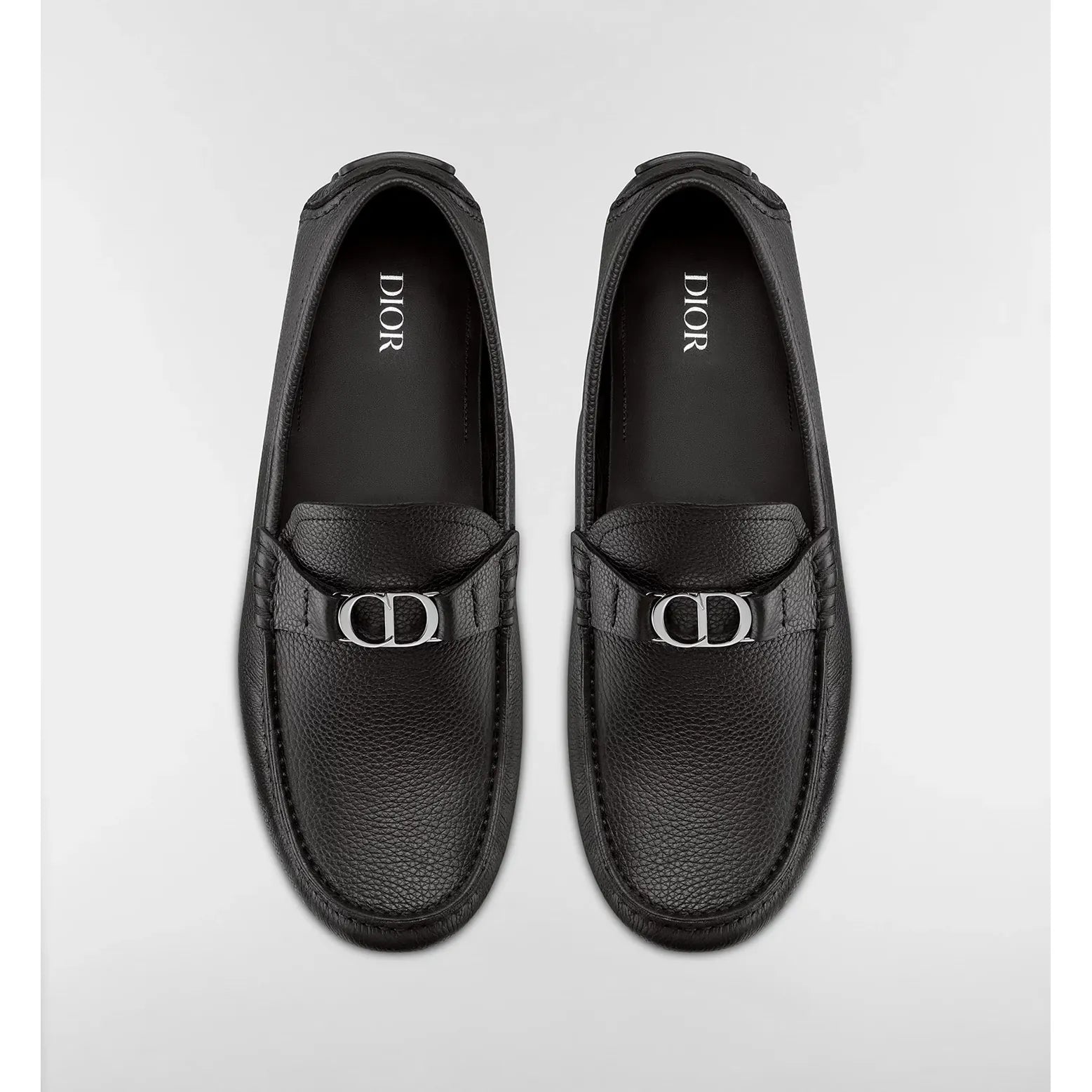 Mocassin Dior - Cuir de veau grainé - Noir