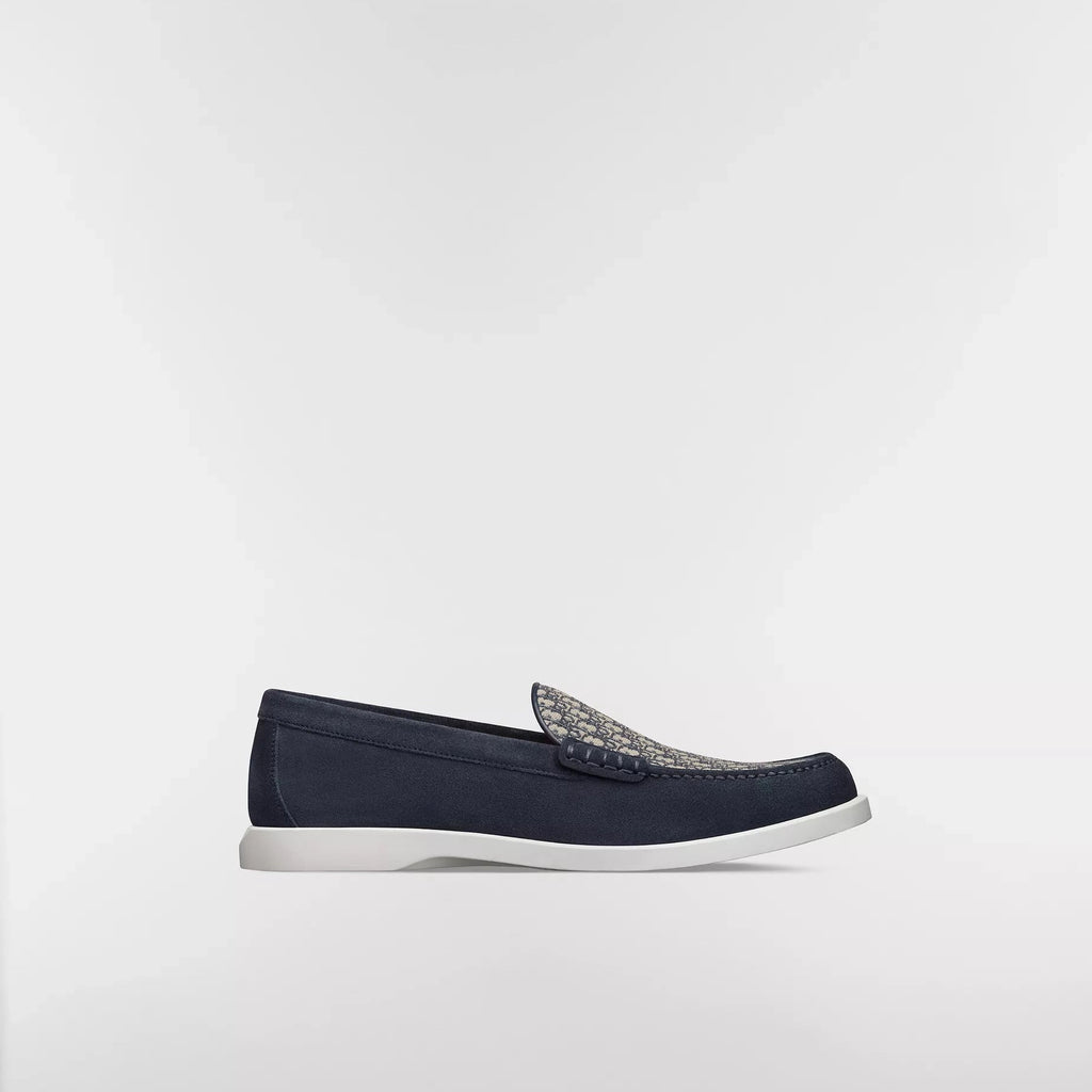 Mocassins Dior - Granville - Toile Jacquard - Bleu Marine