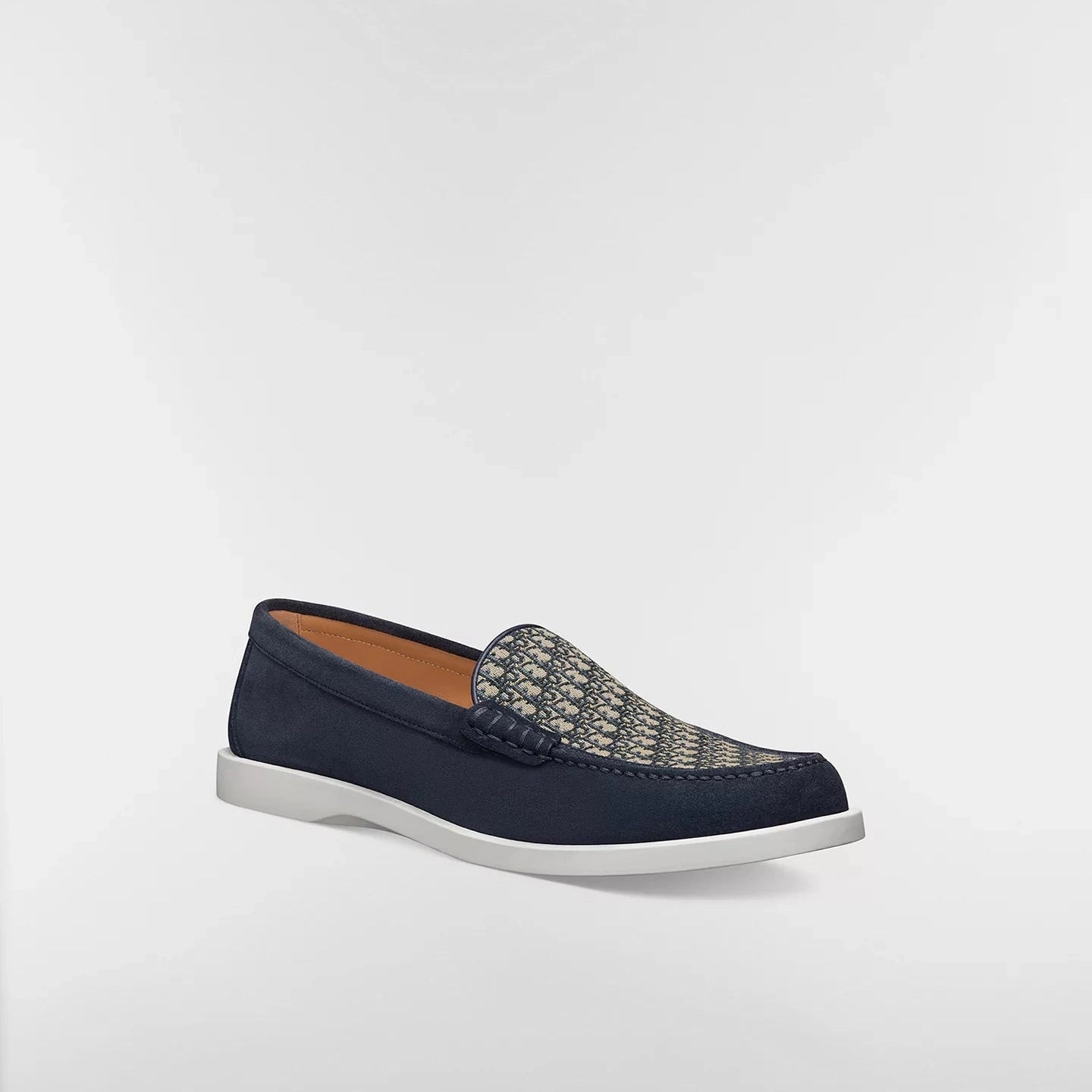 Mocassins Dior - Granville - Toile Jacquard - Bleu Marine