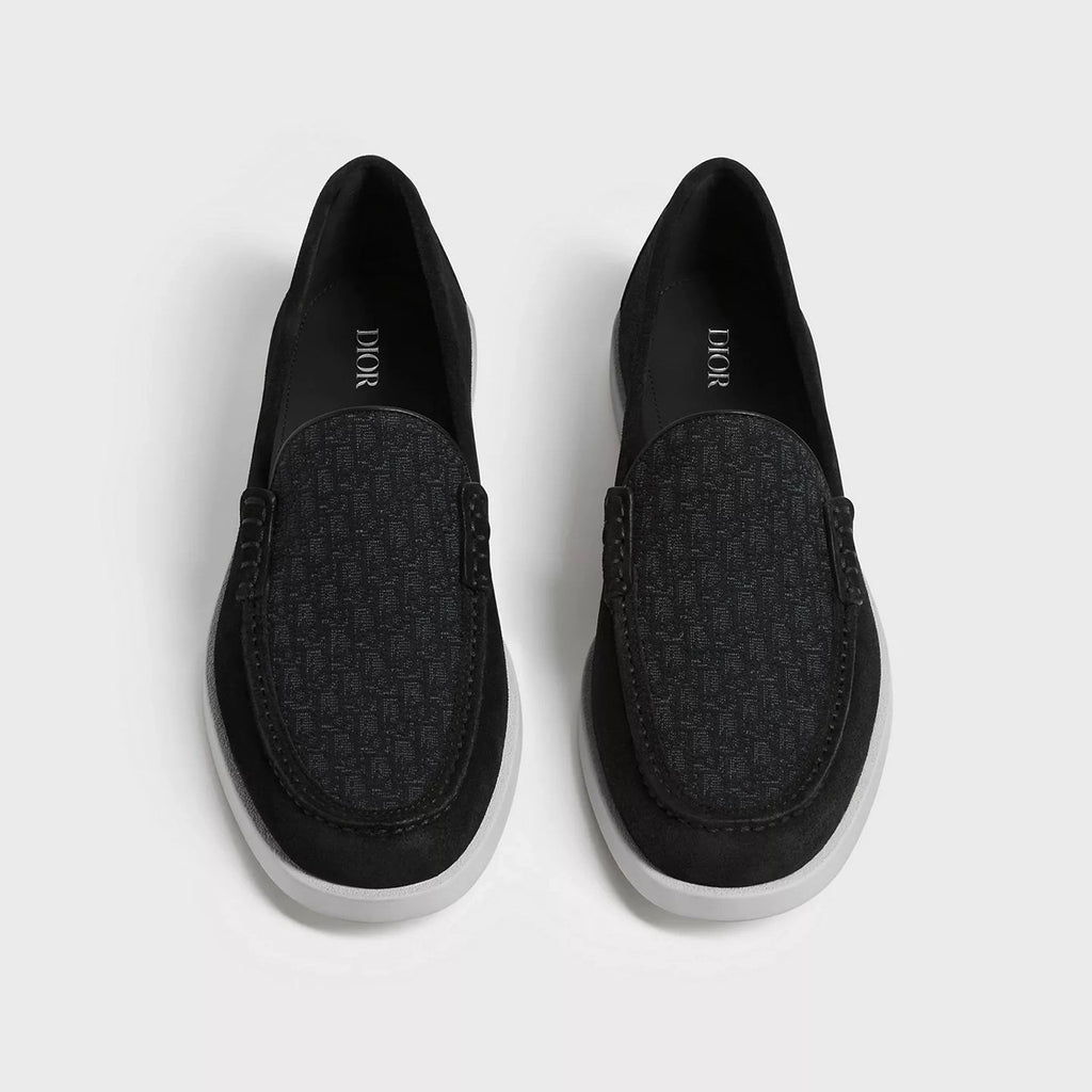 Mocassins Dior - Granville - Toile Jacquard - Noir