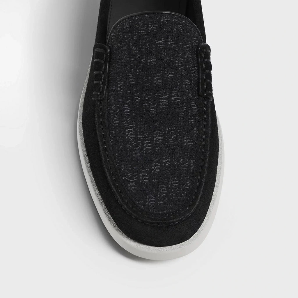 Mocassins Dior - Granville - Toile Jacquard - Noir