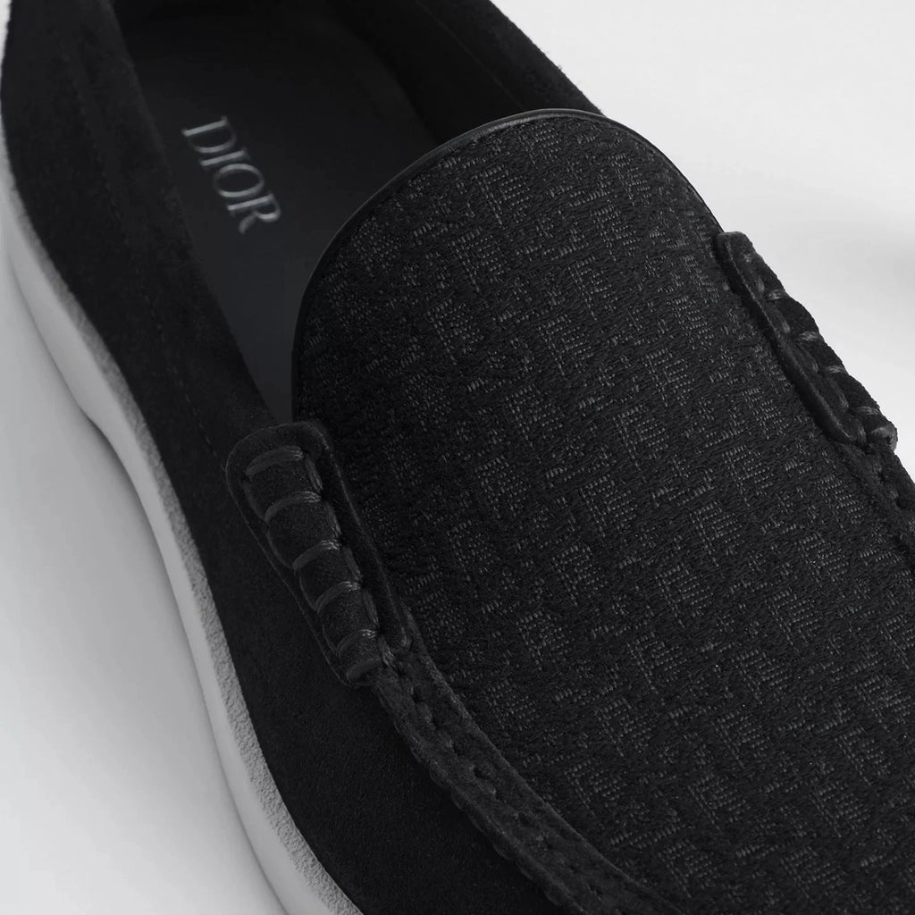 Mocassins Dior - Granville - Toile Jacquard - Noir