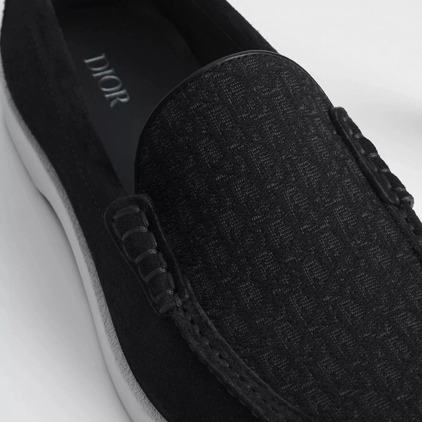 Mocassins Dior - Granville - Toile Jacquard - Noir