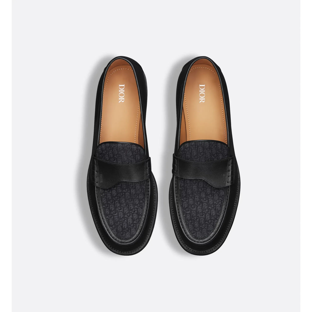 Mocassin Dior - Granville - Noir et Toile Jacquard