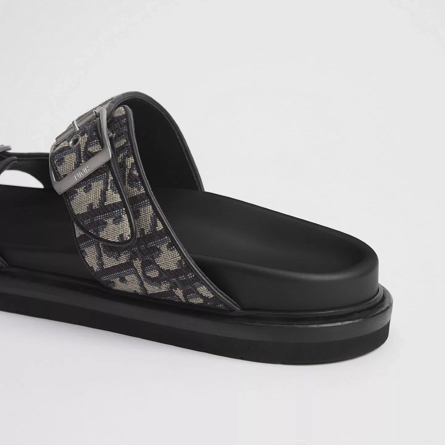 Sandales Dior Aqua - Toile jacquard Dior Oblique beige et noir