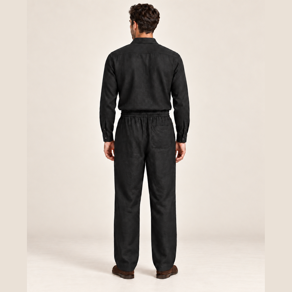 Pantalon Loro Piana - Lin - Noir