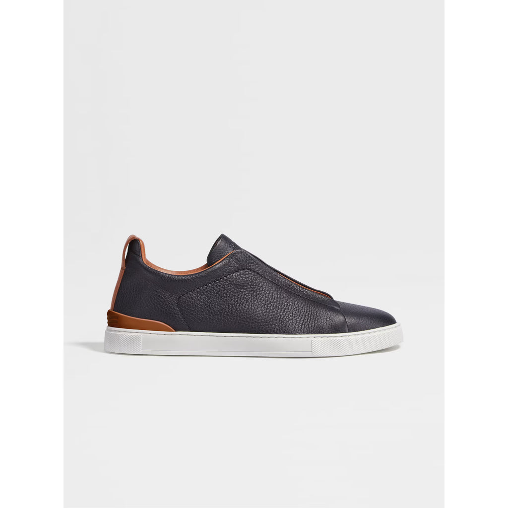 Espadrilles Zegna - Triple Stitch™ - Cuir de Cerf - Noir / Camel