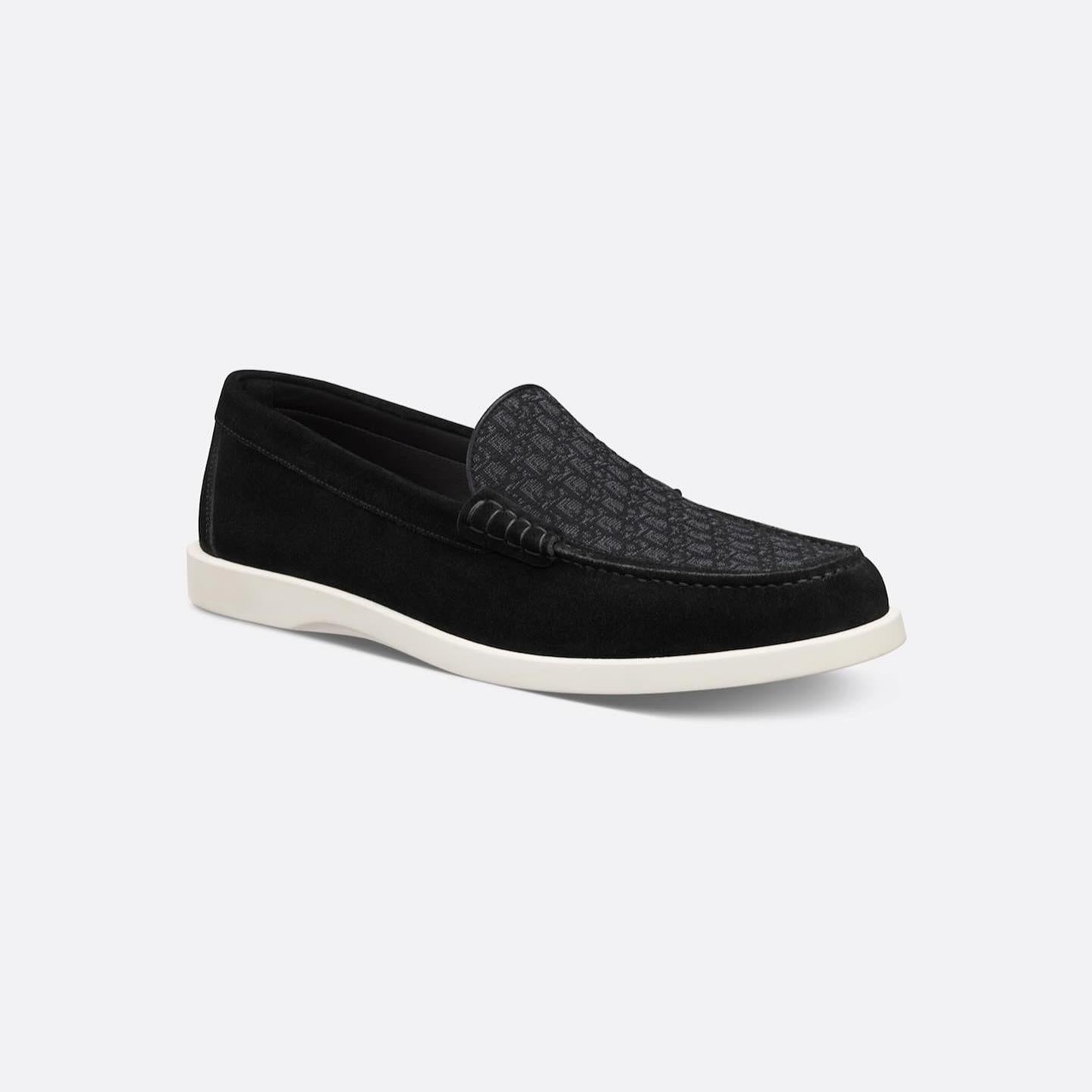 Mocassins Dior - Granville - Toile Jacquard - Noir