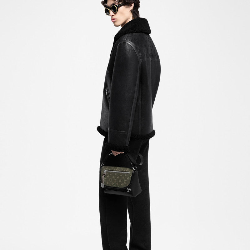 Sacoche Louis Vuitton - Pulse Messenger - Noir/Kaki