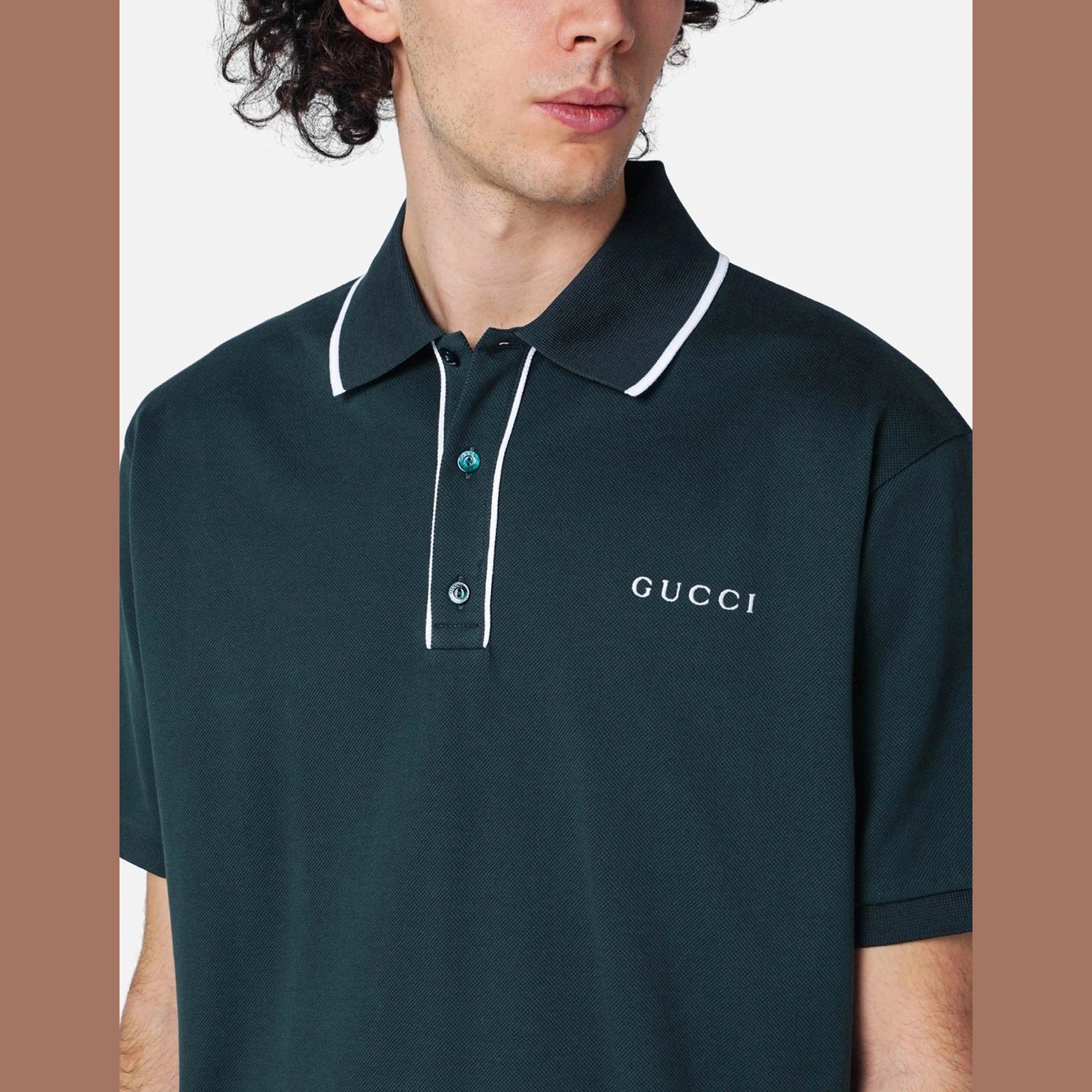 Polo Gucci - Stretch Cotton - Vert