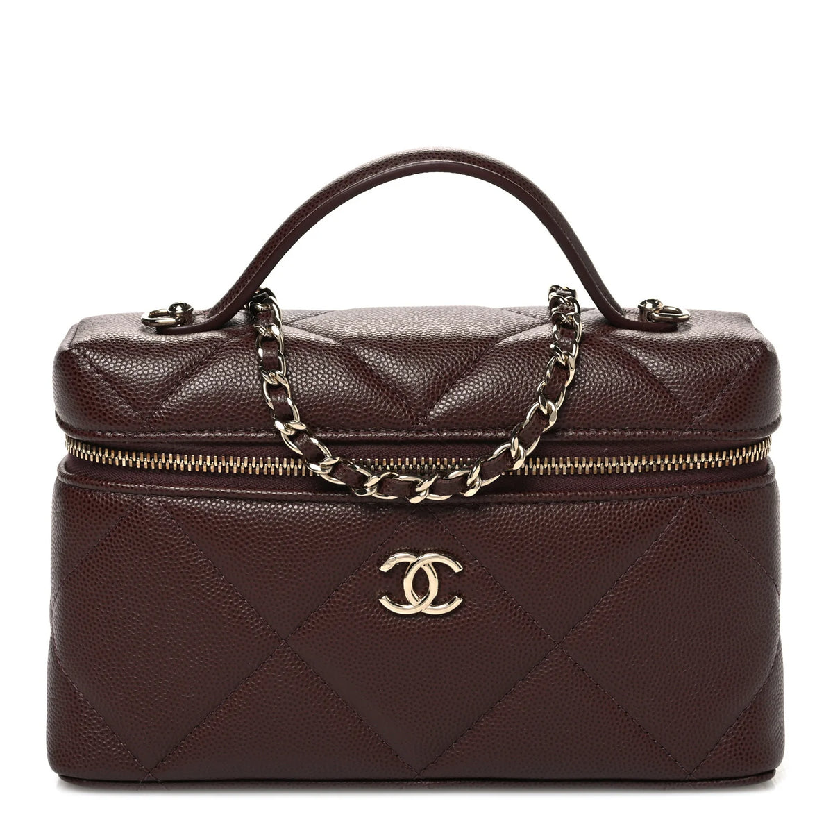 Sac Chanel - Caviar Quilted - Marron Foncé