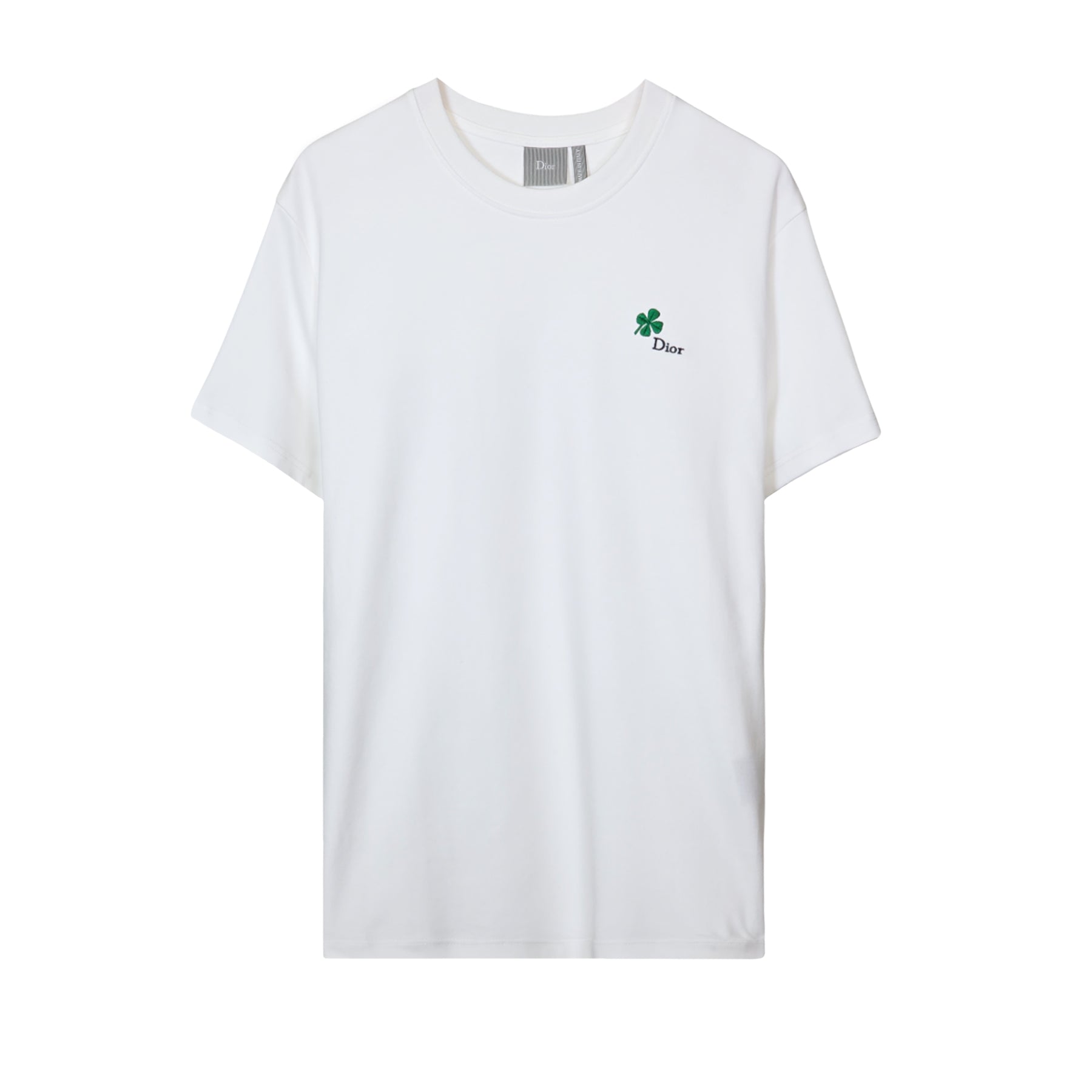 T-Shirt Christian Dior - À broderie Dior Clover - coupe regular - Blanc