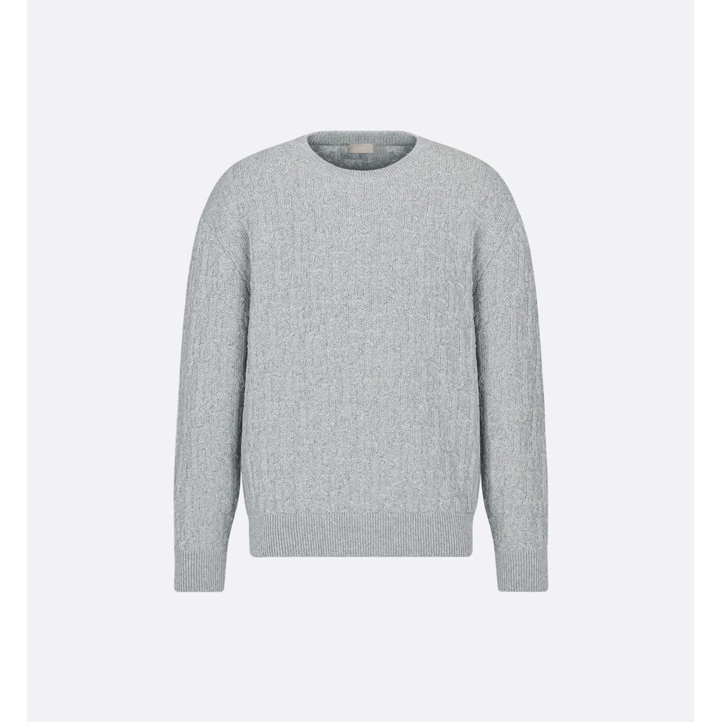 Pull Dior Oblique Jacquard de coton mélangé - Gris