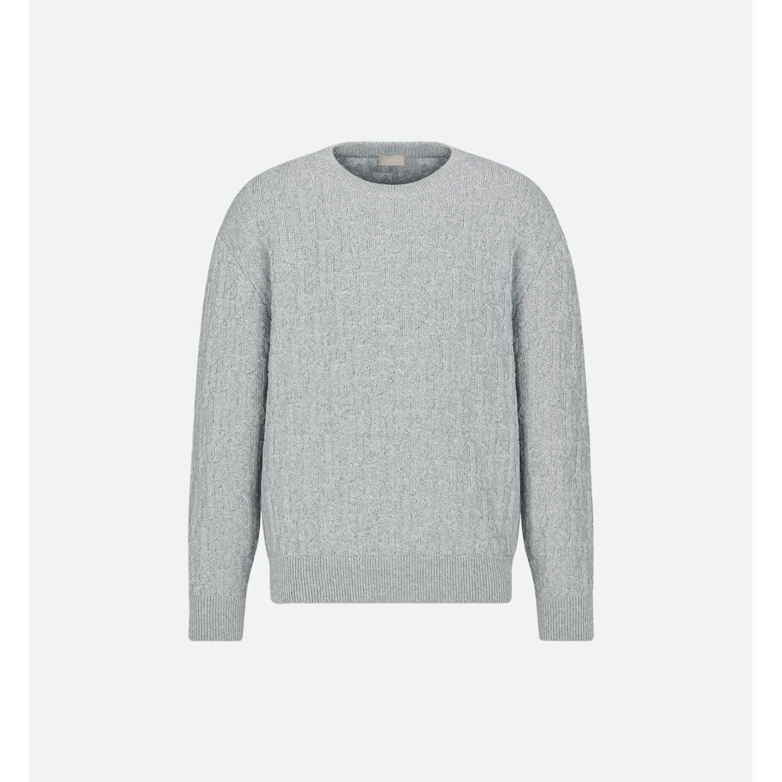 Pull Dior Oblique Jacquard de coton mélangé - Gris